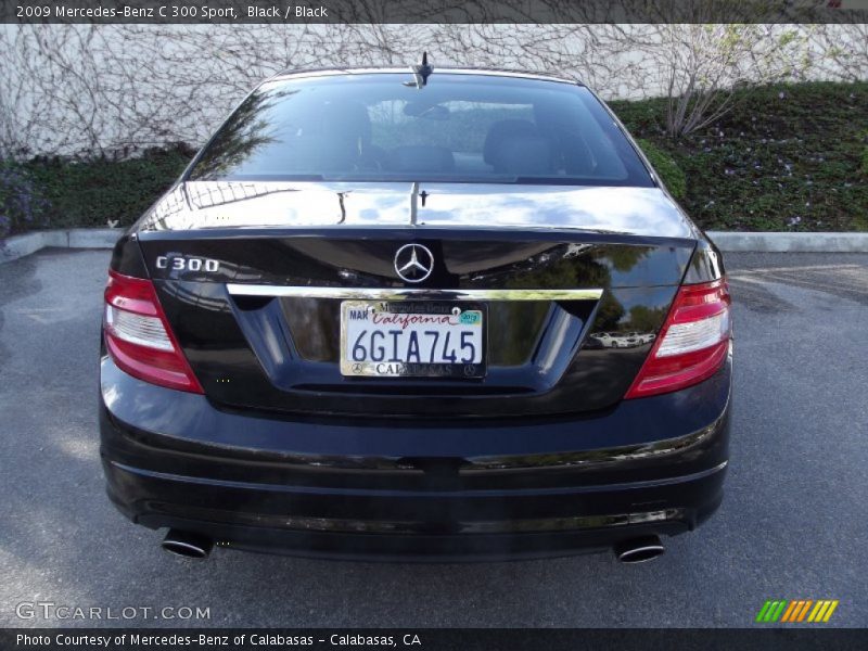 Black / Black 2009 Mercedes-Benz C 300 Sport