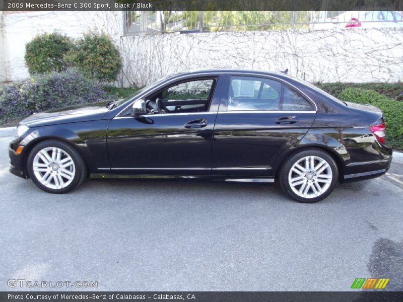 Black / Black 2009 Mercedes-Benz C 300 Sport