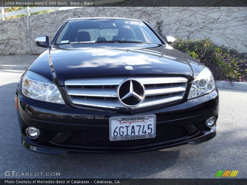 Black / Black 2009 Mercedes-Benz C 300 Sport