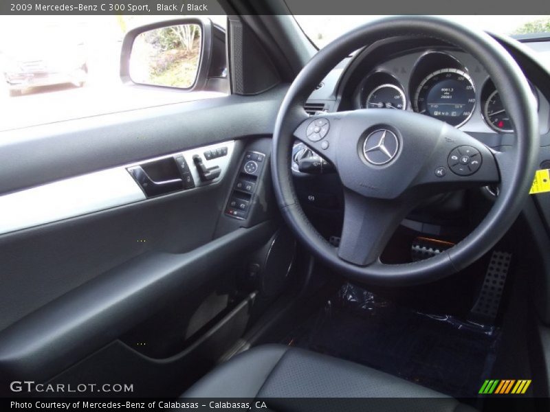 Black / Black 2009 Mercedes-Benz C 300 Sport