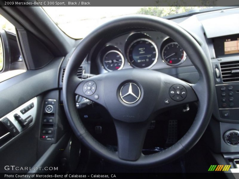 Black / Black 2009 Mercedes-Benz C 300 Sport