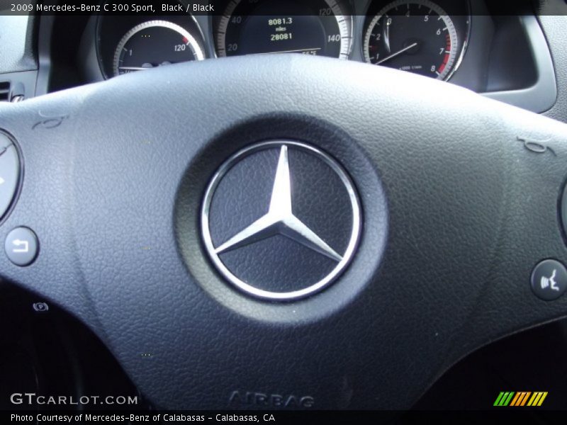 Black / Black 2009 Mercedes-Benz C 300 Sport