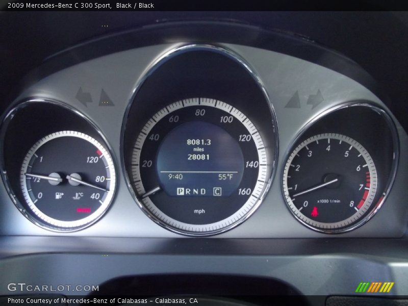 Black / Black 2009 Mercedes-Benz C 300 Sport