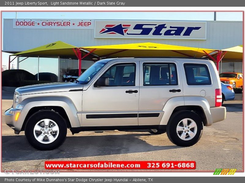 Light Sandstone Metallic / Dark Slate Gray 2011 Jeep Liberty Sport