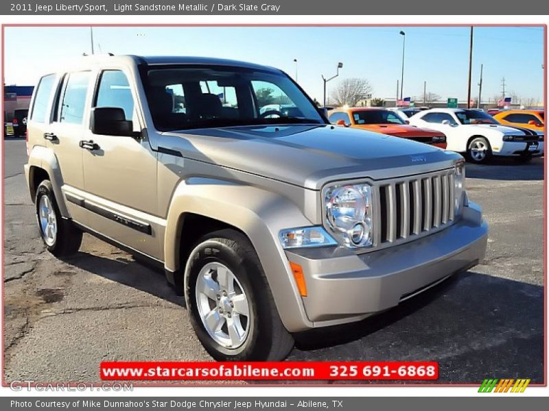 Light Sandstone Metallic / Dark Slate Gray 2011 Jeep Liberty Sport