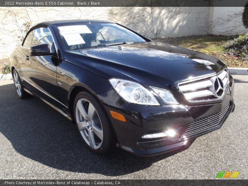 Black / Black 2012 Mercedes-Benz E 550 Cabriolet