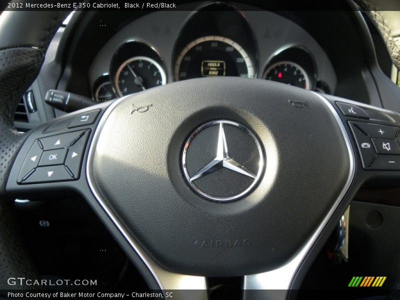 Black / Red/Black 2012 Mercedes-Benz E 350 Cabriolet