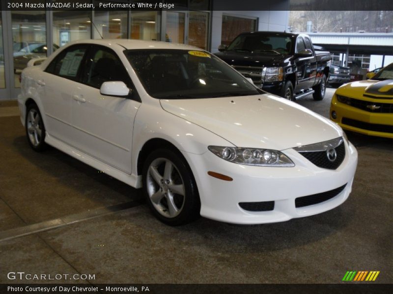 Performance White / Beige 2004 Mazda MAZDA6 i Sedan