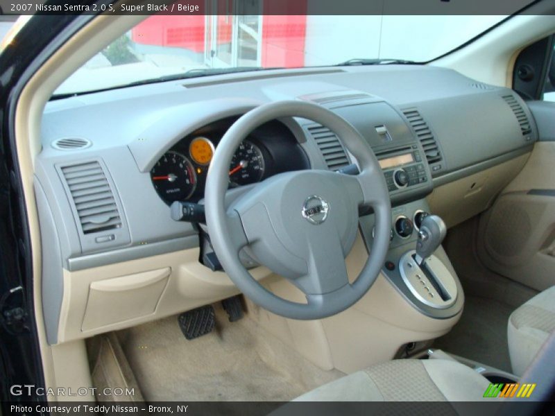 Super Black / Beige 2007 Nissan Sentra 2.0 S