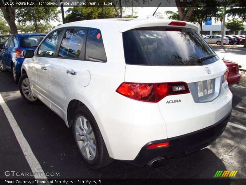 White Diamond Pearl / Taupe 2010 Acura RDX Technology
