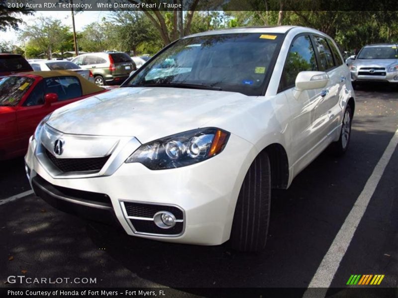 White Diamond Pearl / Taupe 2010 Acura RDX Technology
