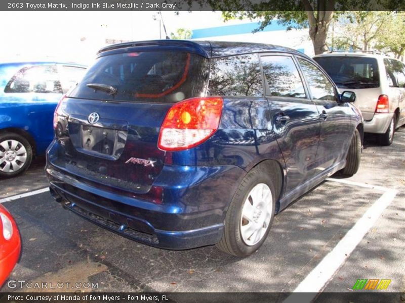 Indigo Ink Blue Metallic / Dark Gray 2003 Toyota Matrix