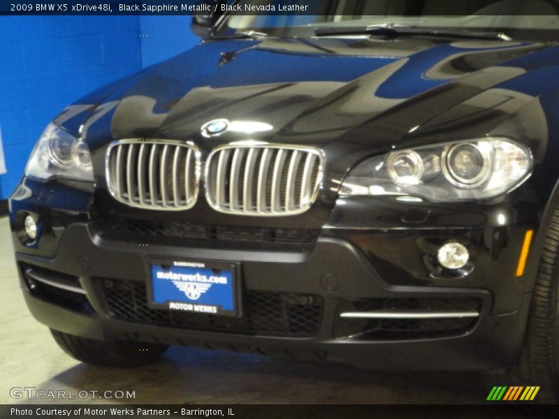 Black Sapphire Metallic / Black Nevada Leather 2009 BMW X5 xDrive48i