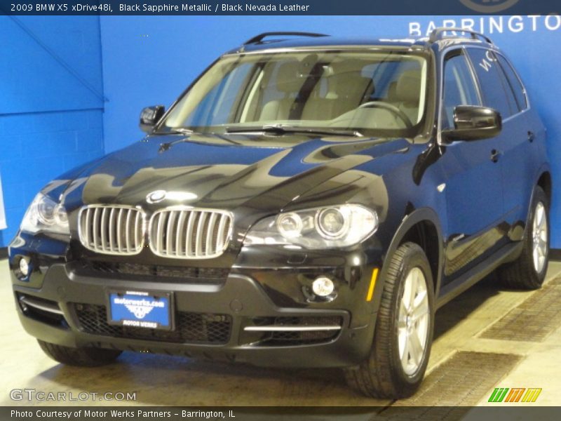 Black Sapphire Metallic / Black Nevada Leather 2009 BMW X5 xDrive48i