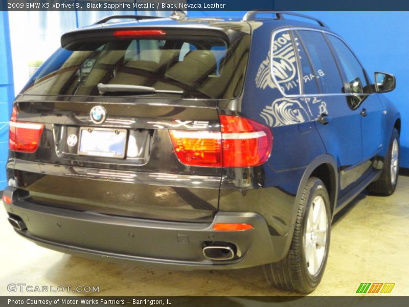 Black Sapphire Metallic / Black Nevada Leather 2009 BMW X5 xDrive48i