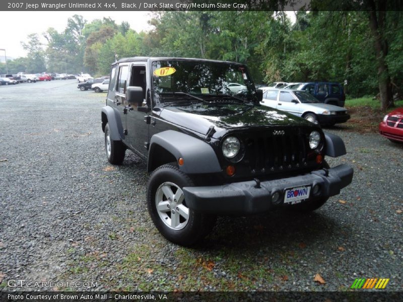 Black / Dark Slate Gray/Medium Slate Gray 2007 Jeep Wrangler Unlimited X 4x4