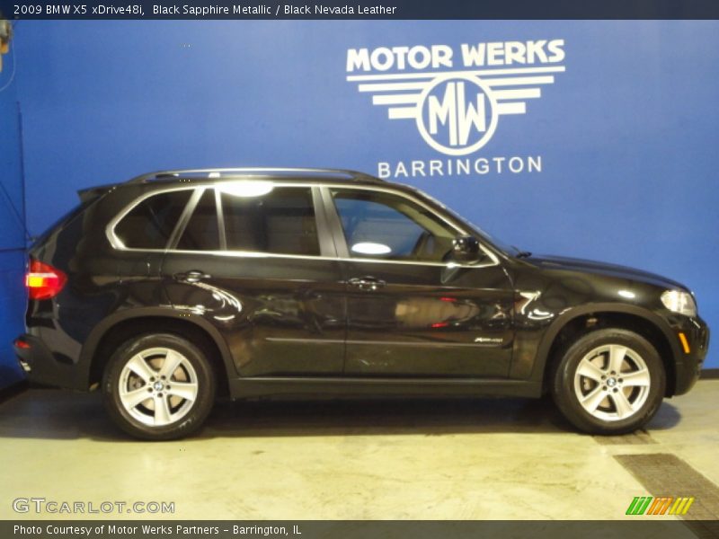 Black Sapphire Metallic / Black Nevada Leather 2009 BMW X5 xDrive48i