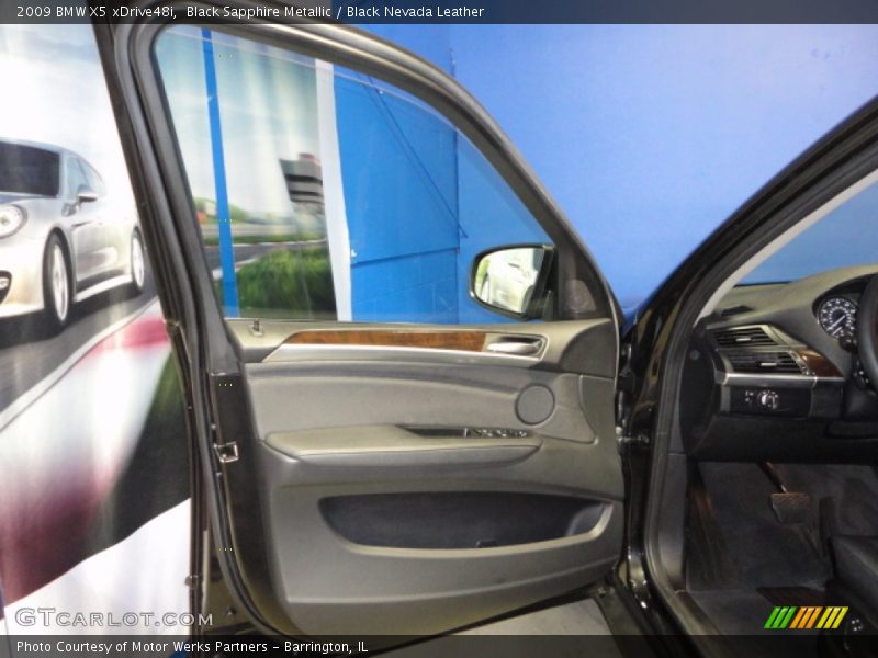 Black Sapphire Metallic / Black Nevada Leather 2009 BMW X5 xDrive48i