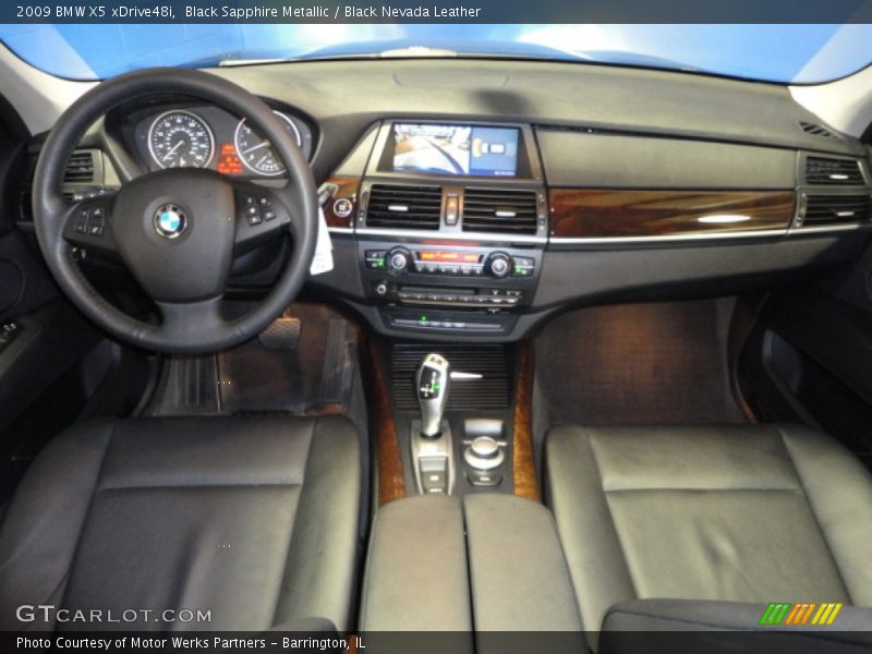 Black Sapphire Metallic / Black Nevada Leather 2009 BMW X5 xDrive48i