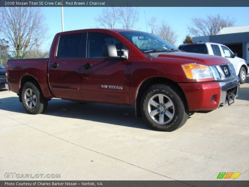 Red Brawn / Charcoal 2008 Nissan Titan SE Crew Cab