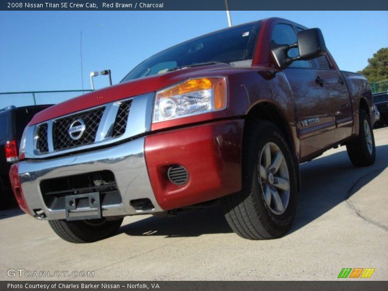 Red Brawn / Charcoal 2008 Nissan Titan SE Crew Cab