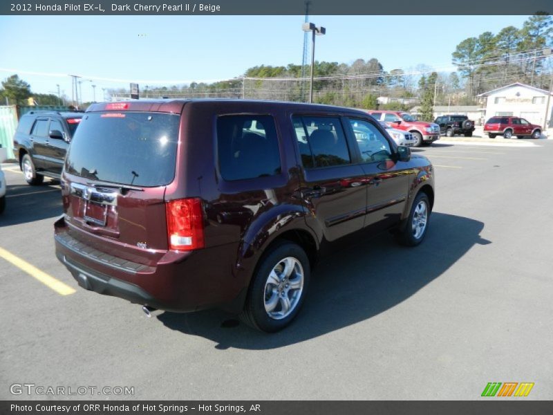 Dark Cherry Pearl II / Beige 2012 Honda Pilot EX-L