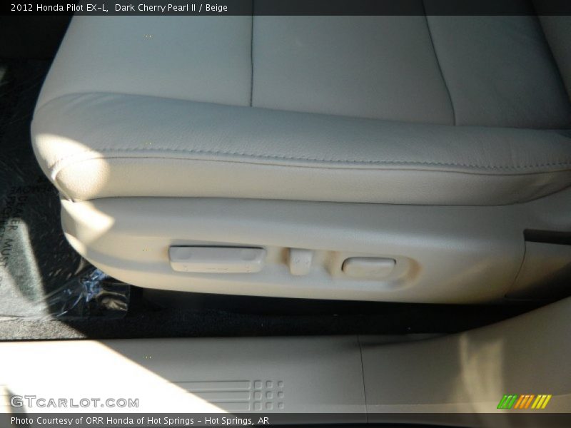 Dark Cherry Pearl II / Beige 2012 Honda Pilot EX-L