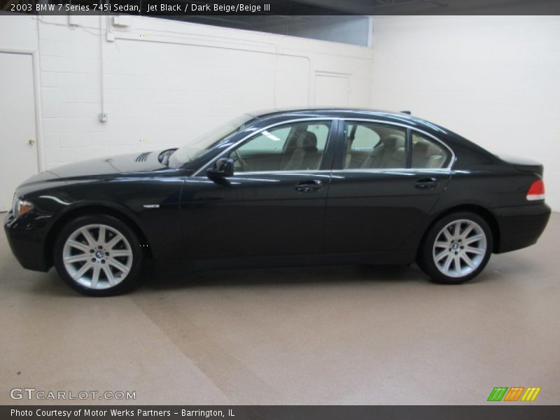 Jet Black / Dark Beige/Beige III 2003 BMW 7 Series 745i Sedan
