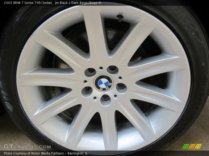 Jet Black / Dark Beige/Beige III 2003 BMW 7 Series 745i Sedan