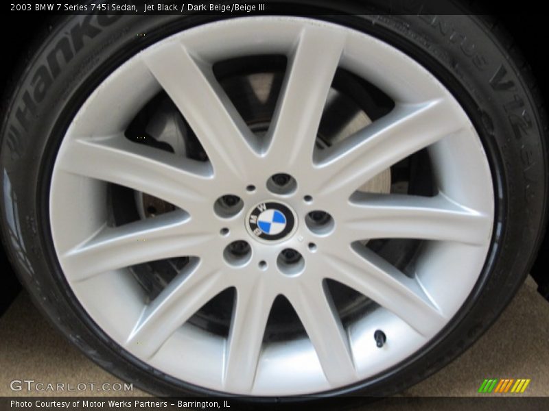 Jet Black / Dark Beige/Beige III 2003 BMW 7 Series 745i Sedan