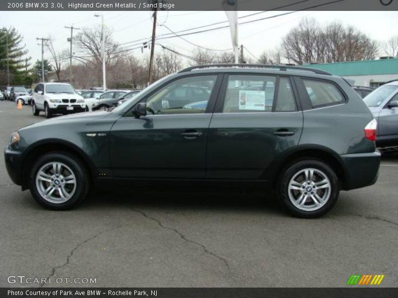 Highland Green Metallic / Sand Beige 2006 BMW X3 3.0i