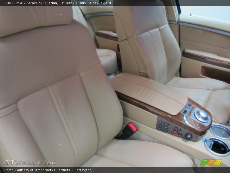 Jet Black / Dark Beige/Beige III 2003 BMW 7 Series 745i Sedan