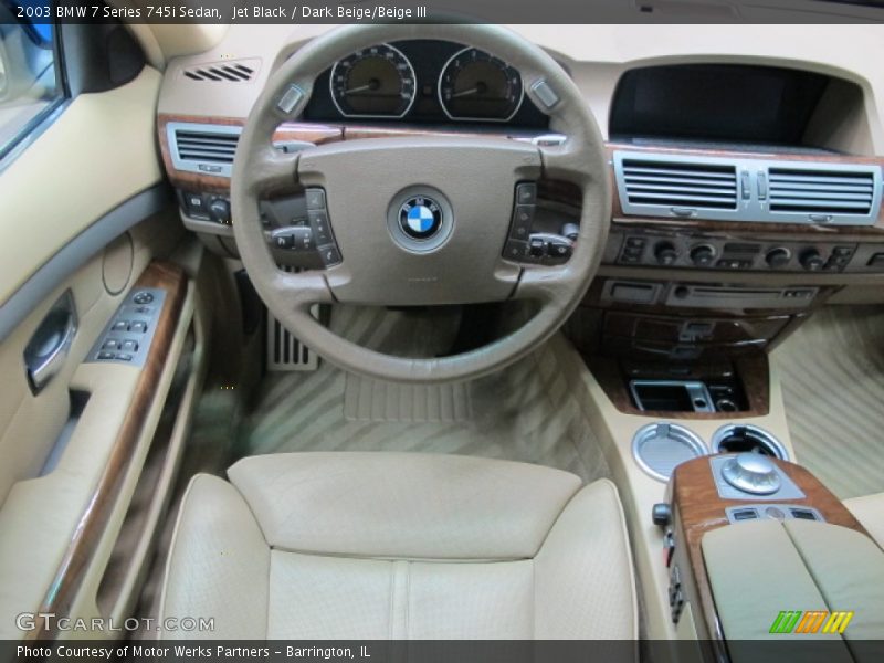 Jet Black / Dark Beige/Beige III 2003 BMW 7 Series 745i Sedan