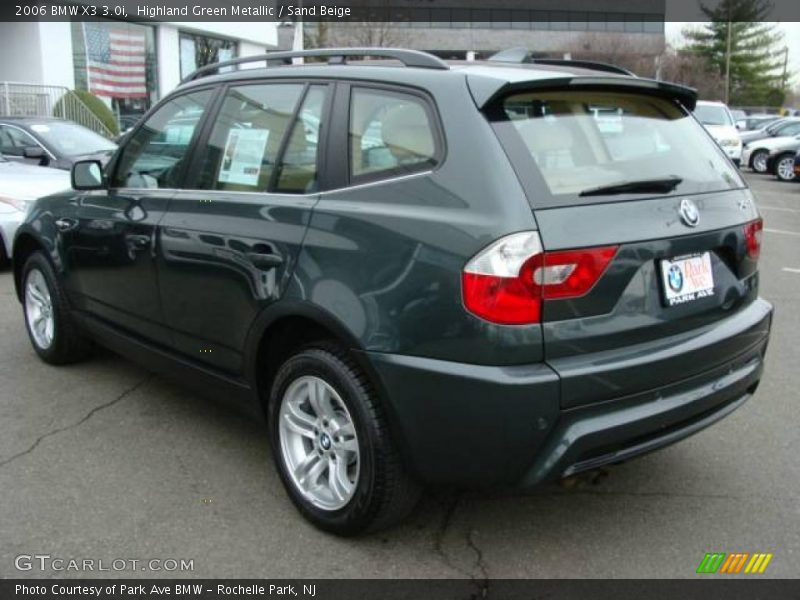 Highland Green Metallic / Sand Beige 2006 BMW X3 3.0i
