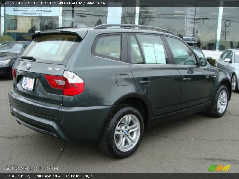 Highland Green Metallic / Sand Beige 2006 BMW X3 3.0i