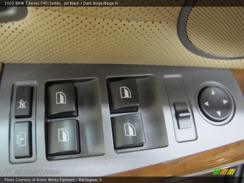 Jet Black / Dark Beige/Beige III 2003 BMW 7 Series 745i Sedan