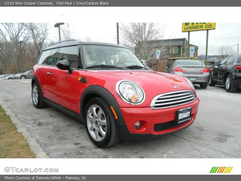 Chili Red / Grey/Carbon Black 2010 Mini Cooper Clubman