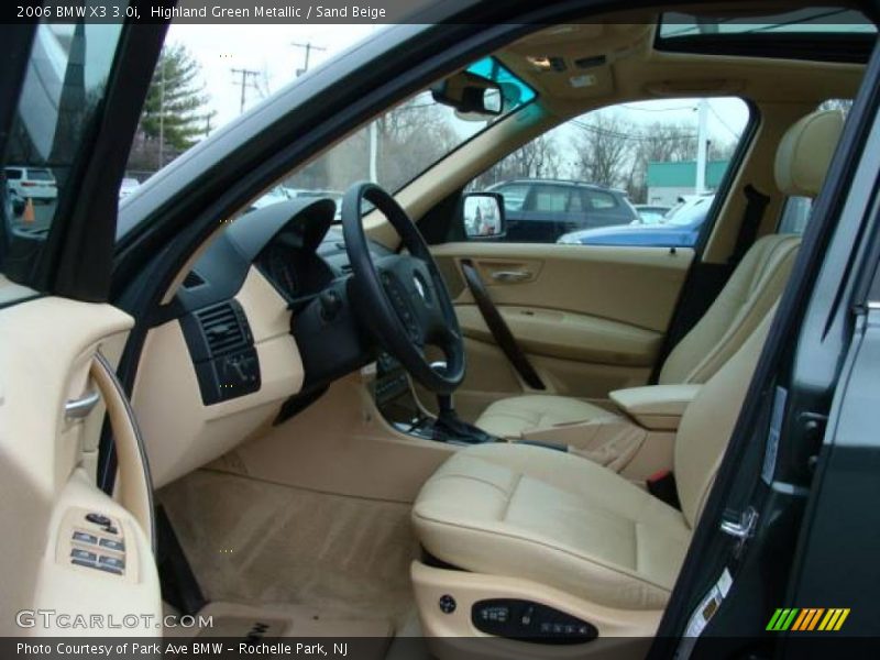 Highland Green Metallic / Sand Beige 2006 BMW X3 3.0i