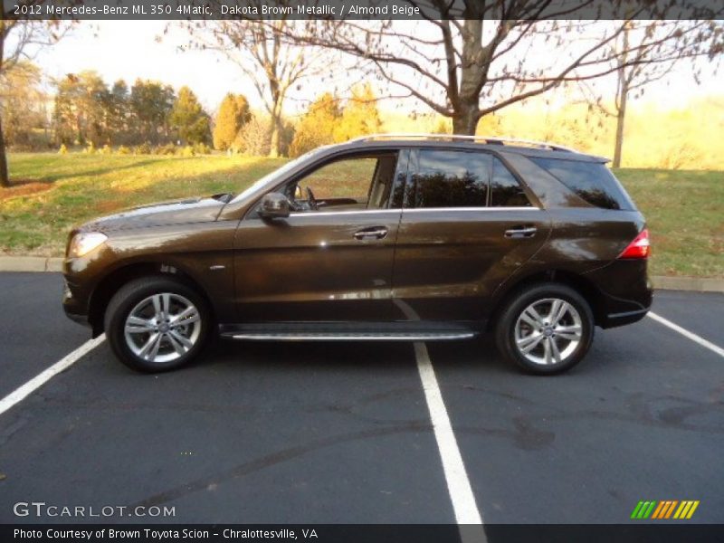 Dakota Brown Metallic / Almond Beige 2012 Mercedes-Benz ML 350 4Matic