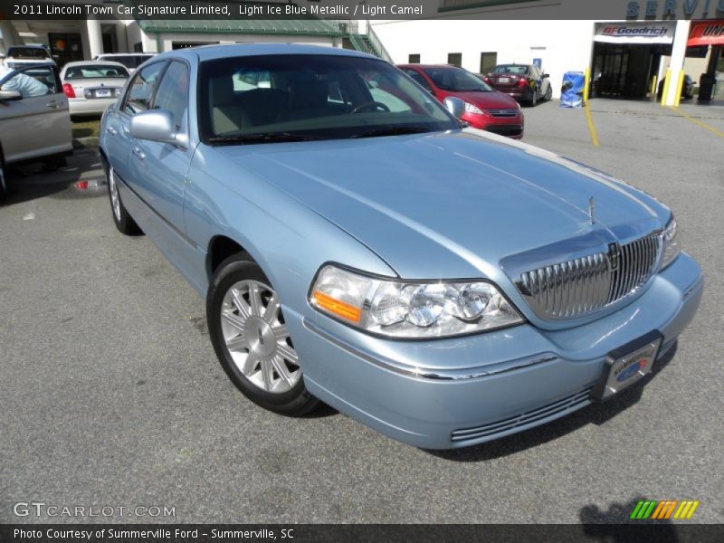 Light Ice Blue Metallic / Light Camel 2011 Lincoln Town Car Signature Limited