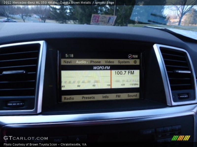 Dakota Brown Metallic / Almond Beige 2012 Mercedes-Benz ML 350 4Matic