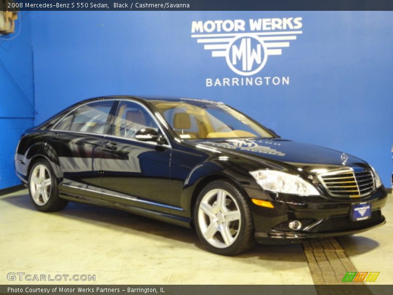 Black / Cashmere/Savanna 2008 Mercedes-Benz S 550 Sedan