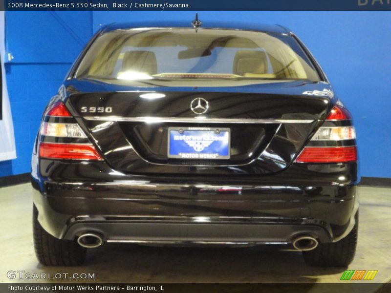Black / Cashmere/Savanna 2008 Mercedes-Benz S 550 Sedan