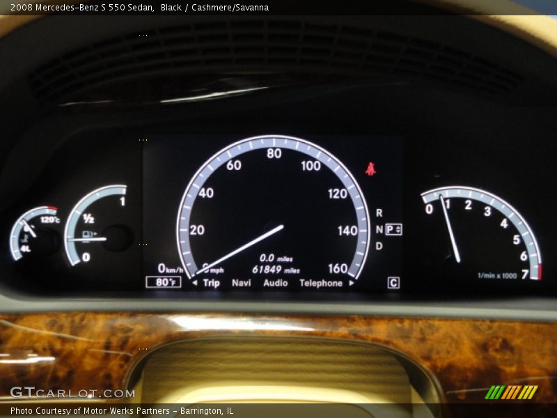 Black / Cashmere/Savanna 2008 Mercedes-Benz S 550 Sedan