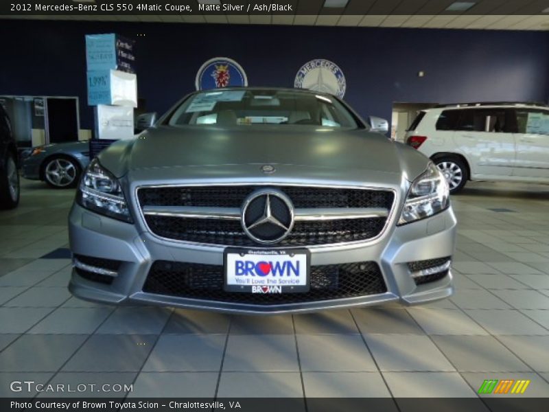 Matte Silver / Ash/Black 2012 Mercedes-Benz CLS 550 4Matic Coupe