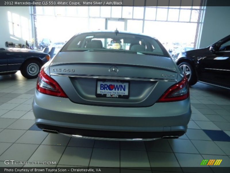 Matte Silver / Ash/Black 2012 Mercedes-Benz CLS 550 4Matic Coupe