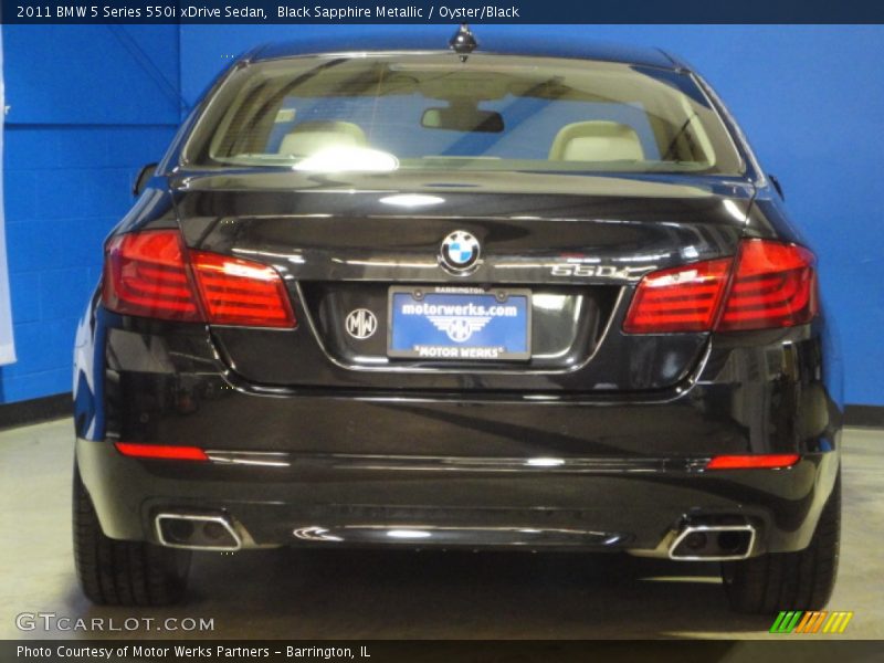 Black Sapphire Metallic / Oyster/Black 2011 BMW 5 Series 550i xDrive Sedan