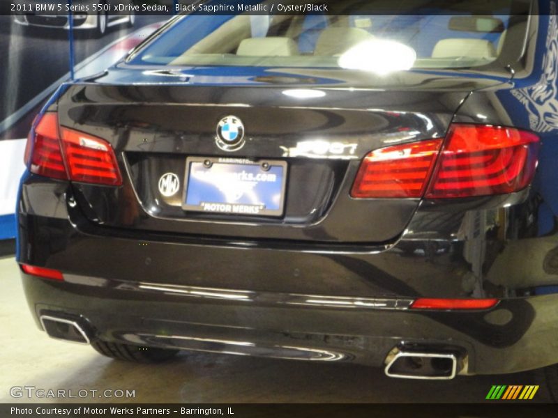 Black Sapphire Metallic / Oyster/Black 2011 BMW 5 Series 550i xDrive Sedan