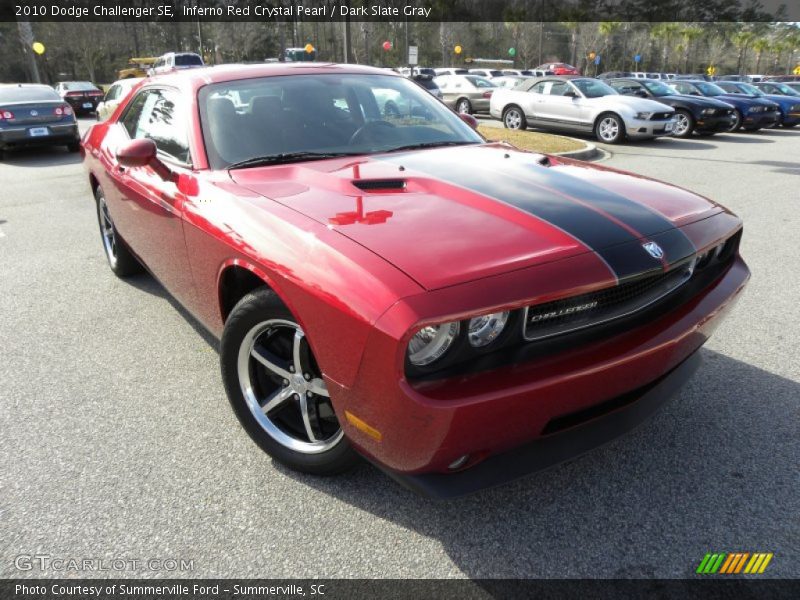 Inferno Red Crystal Pearl / Dark Slate Gray 2010 Dodge Challenger SE