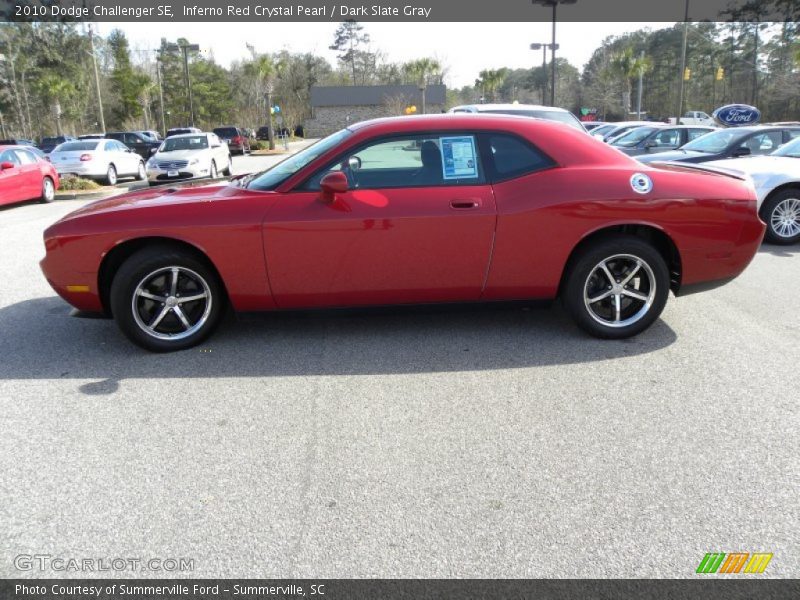 Inferno Red Crystal Pearl / Dark Slate Gray 2010 Dodge Challenger SE